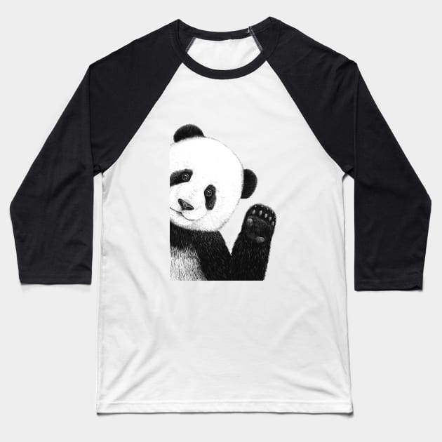 Cute panda Baseball T-Shirt by kodamorkovkart